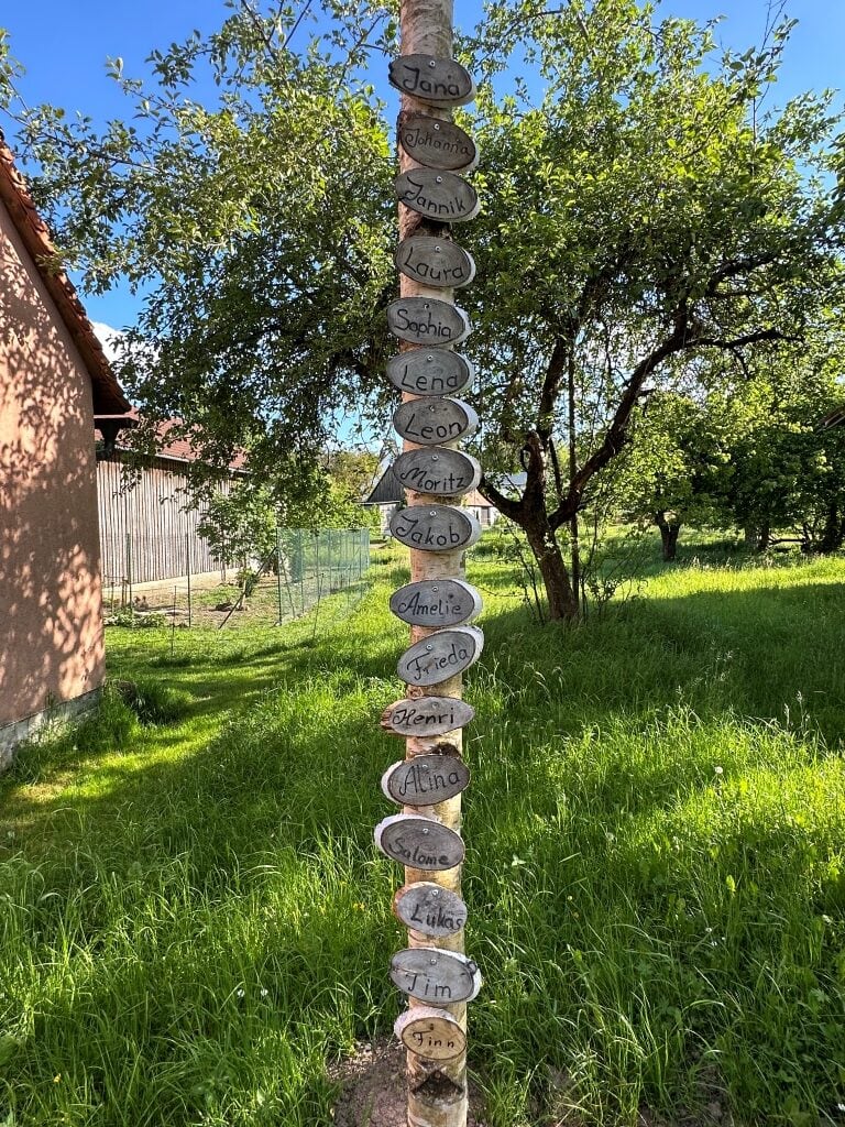 Kindermaibaum Buckenweiler mit allen Namen der Buckenweiler Kinder